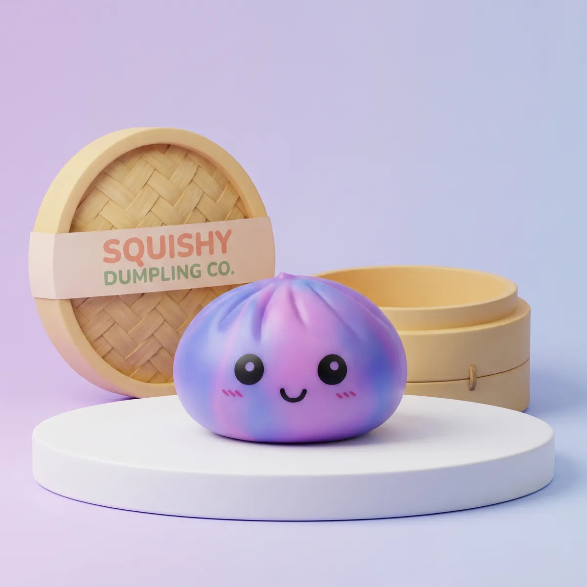 Dreamy Purple Tie Dye Dumpling Squishy