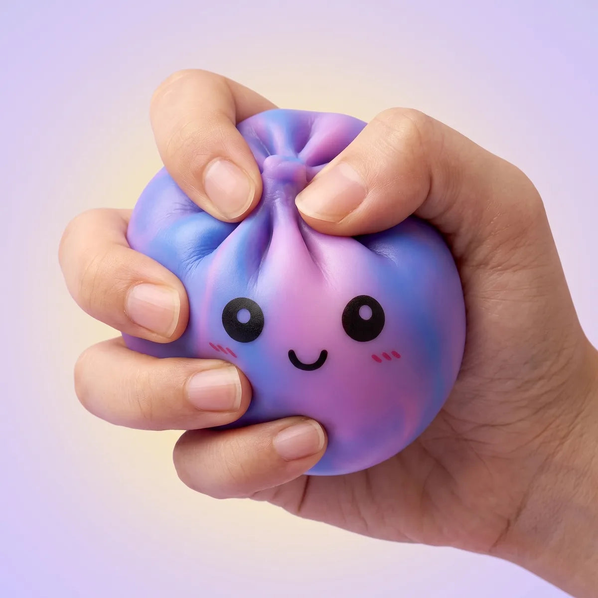 Dreamy Purple Tie Dye Dumpling Squishy - Image 4