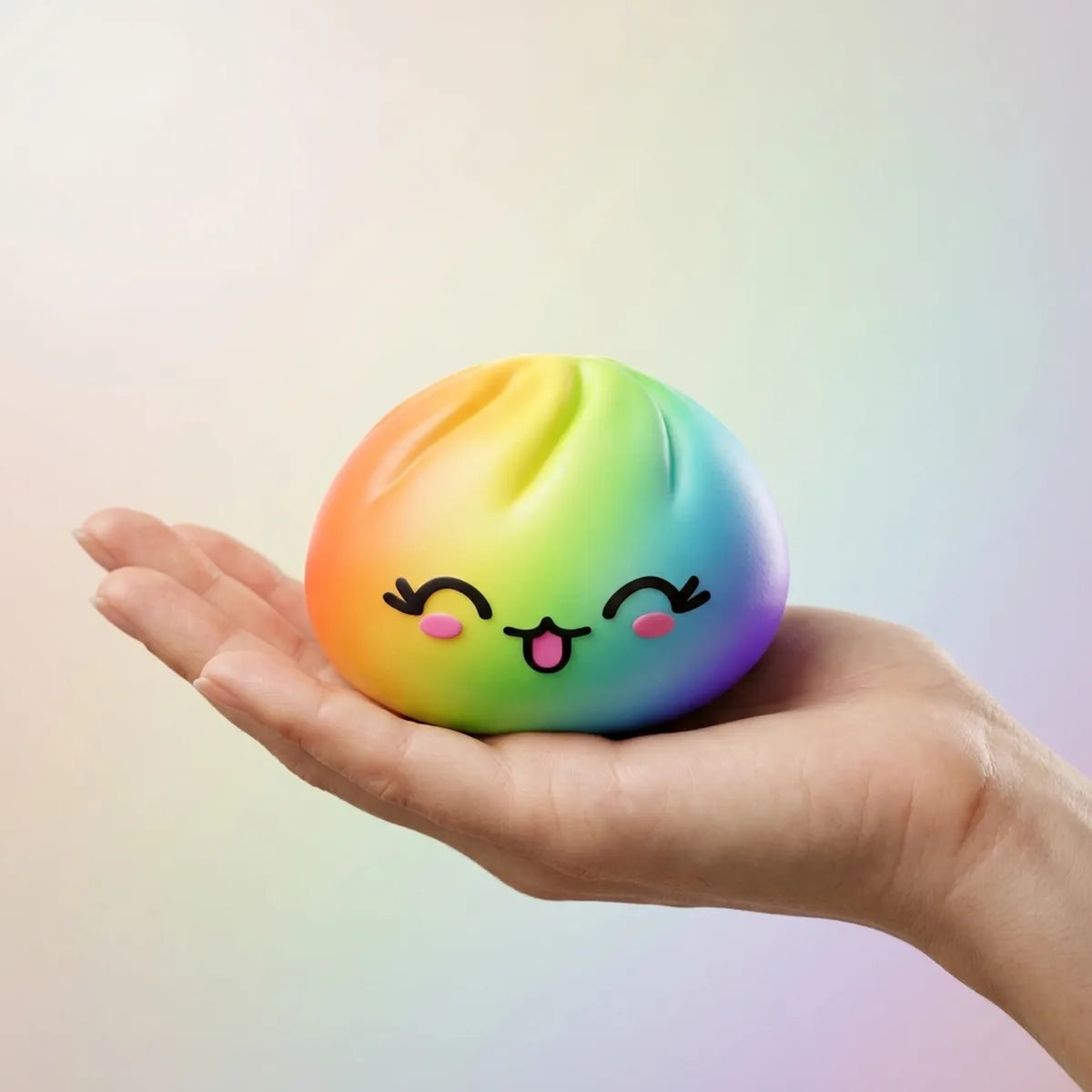 Colorful Rare Rainbow Dumpling Squishy - Image 3