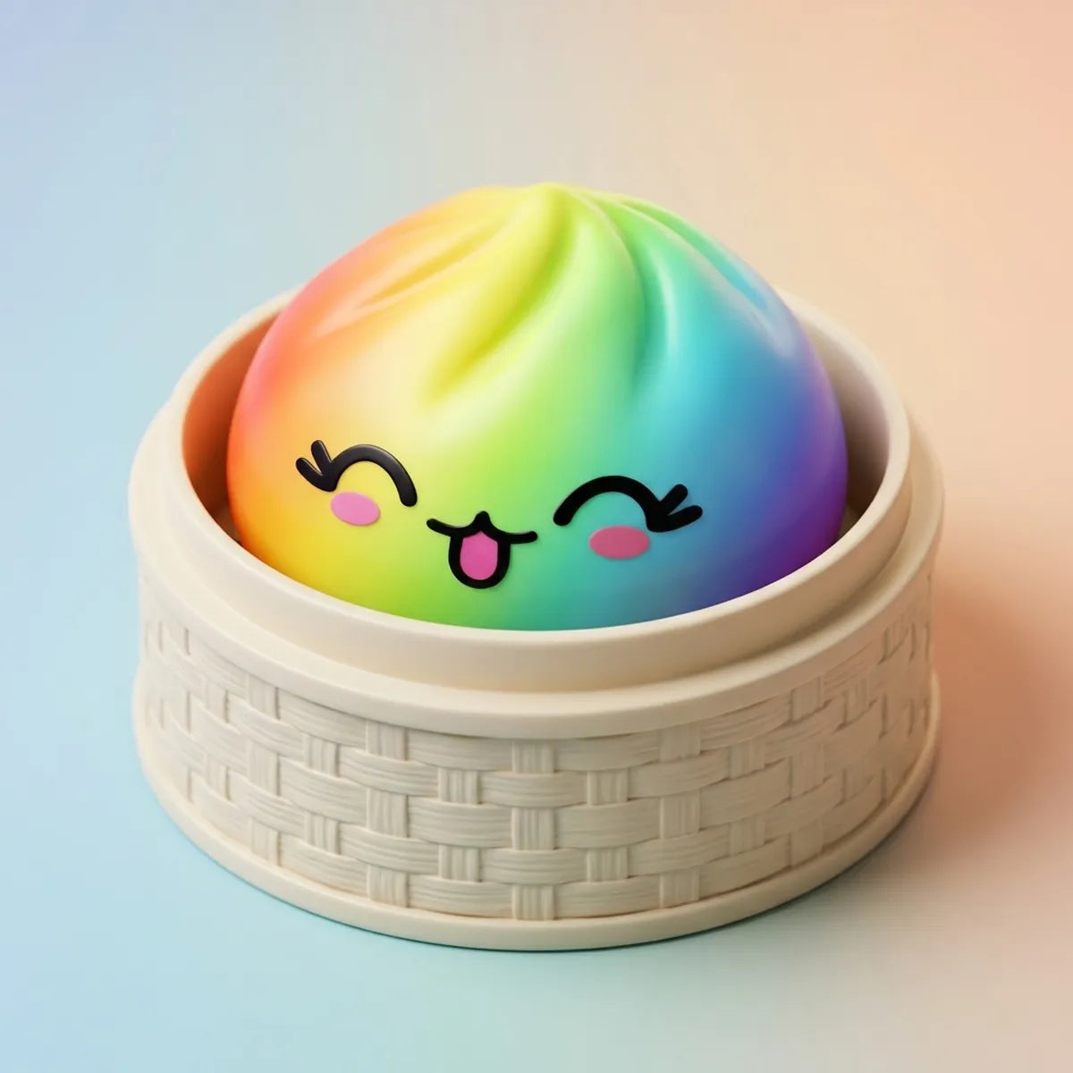 Colorful Rare Rainbow Dumpling Squishy - Image 2
