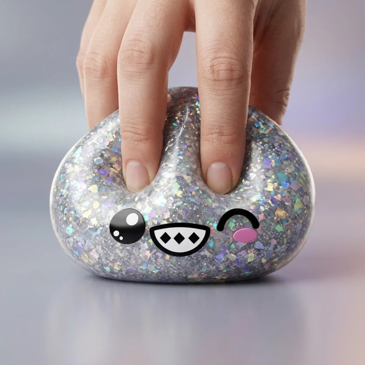 Shimmer Rare Silver Dumpling Squishy - Image 4