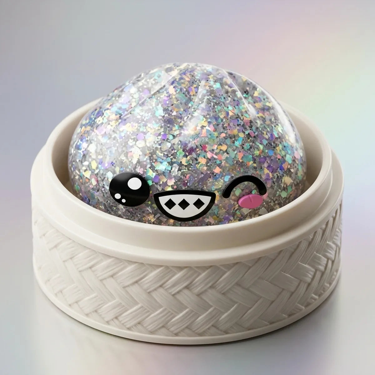 Shimmer Rare Silver Dumpling Squishy - Image 2