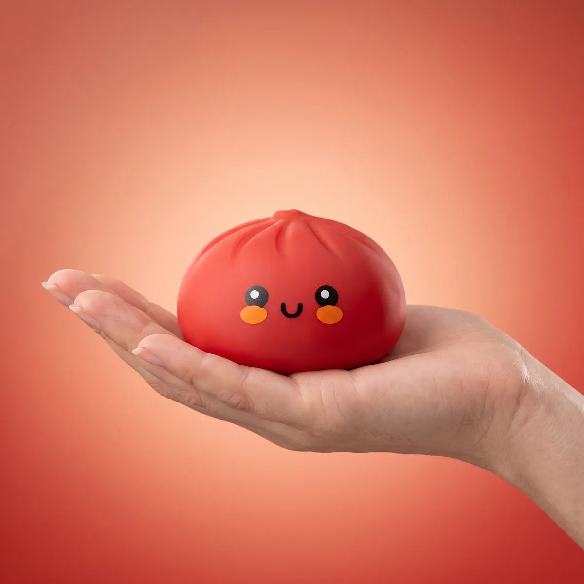 Fluffy Red Dumpling Squishy Bun - Image 3