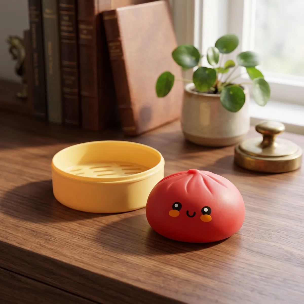 Fluffy Red Dumpling Squishy Bun - Image 8