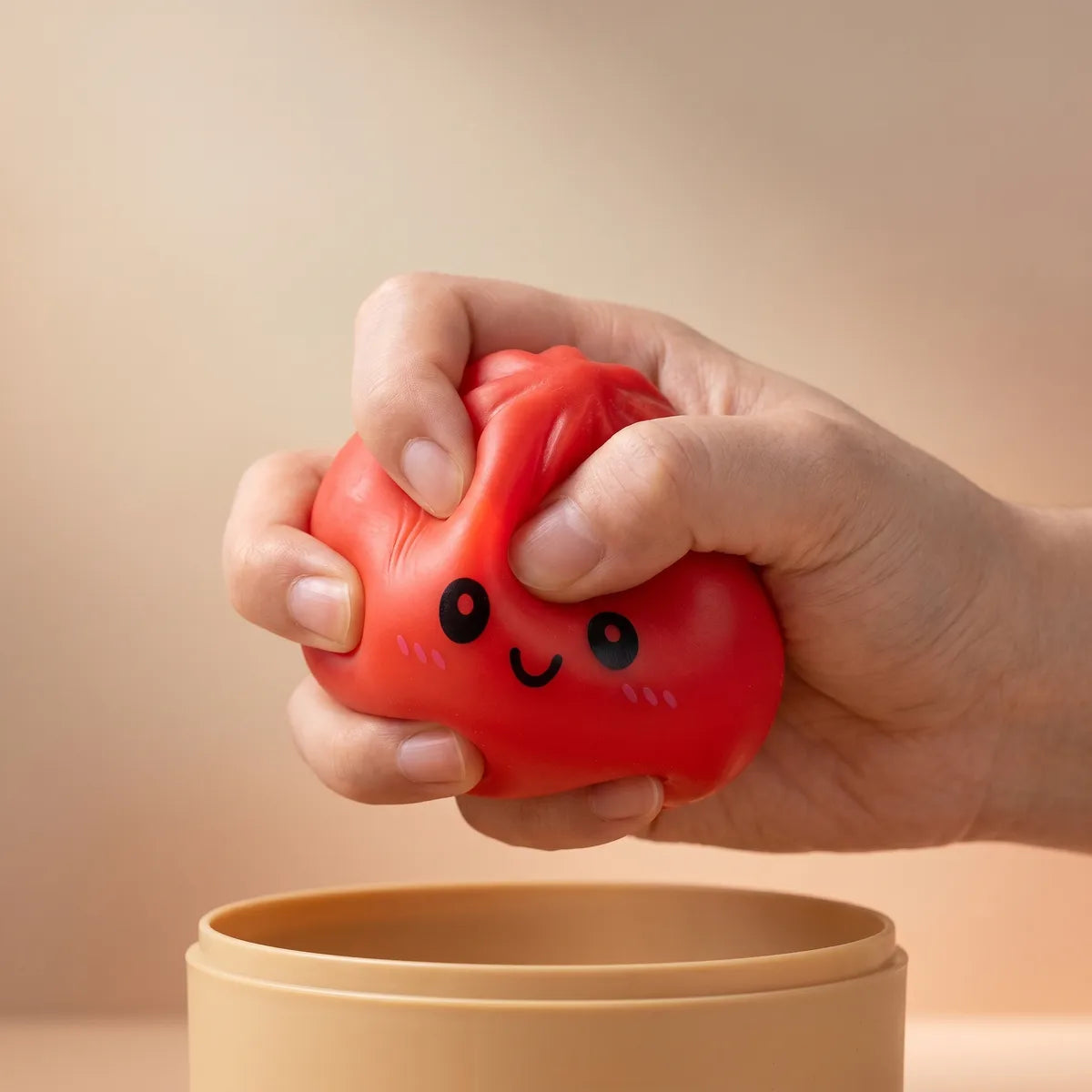 Cherry Red Dumpling Squishy - Image 5