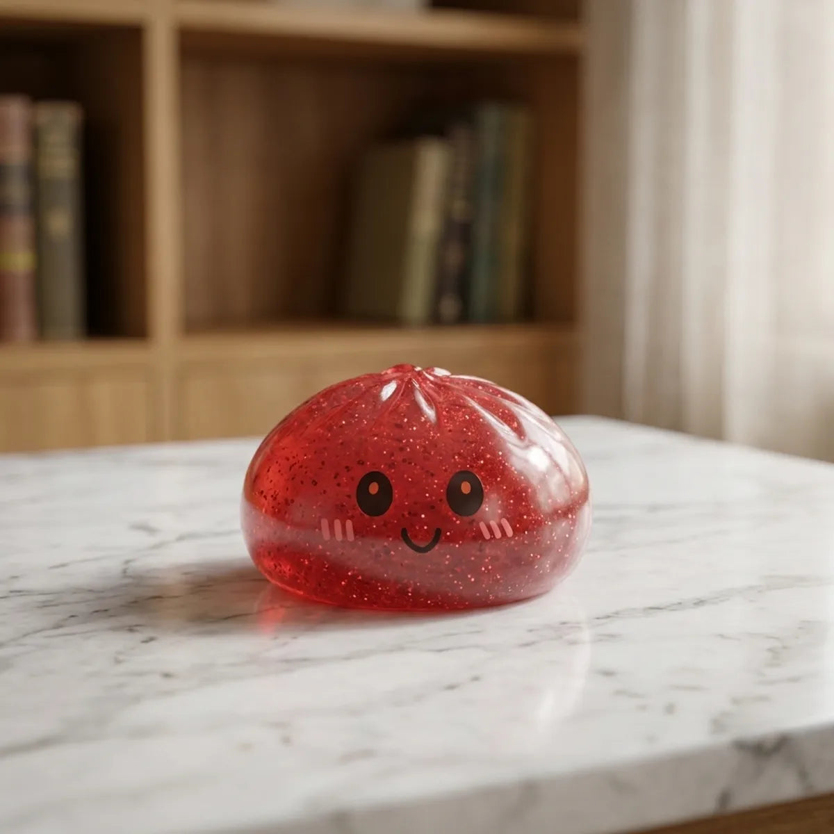Lucky Red Glitter Dumpling Squishy - Image 8