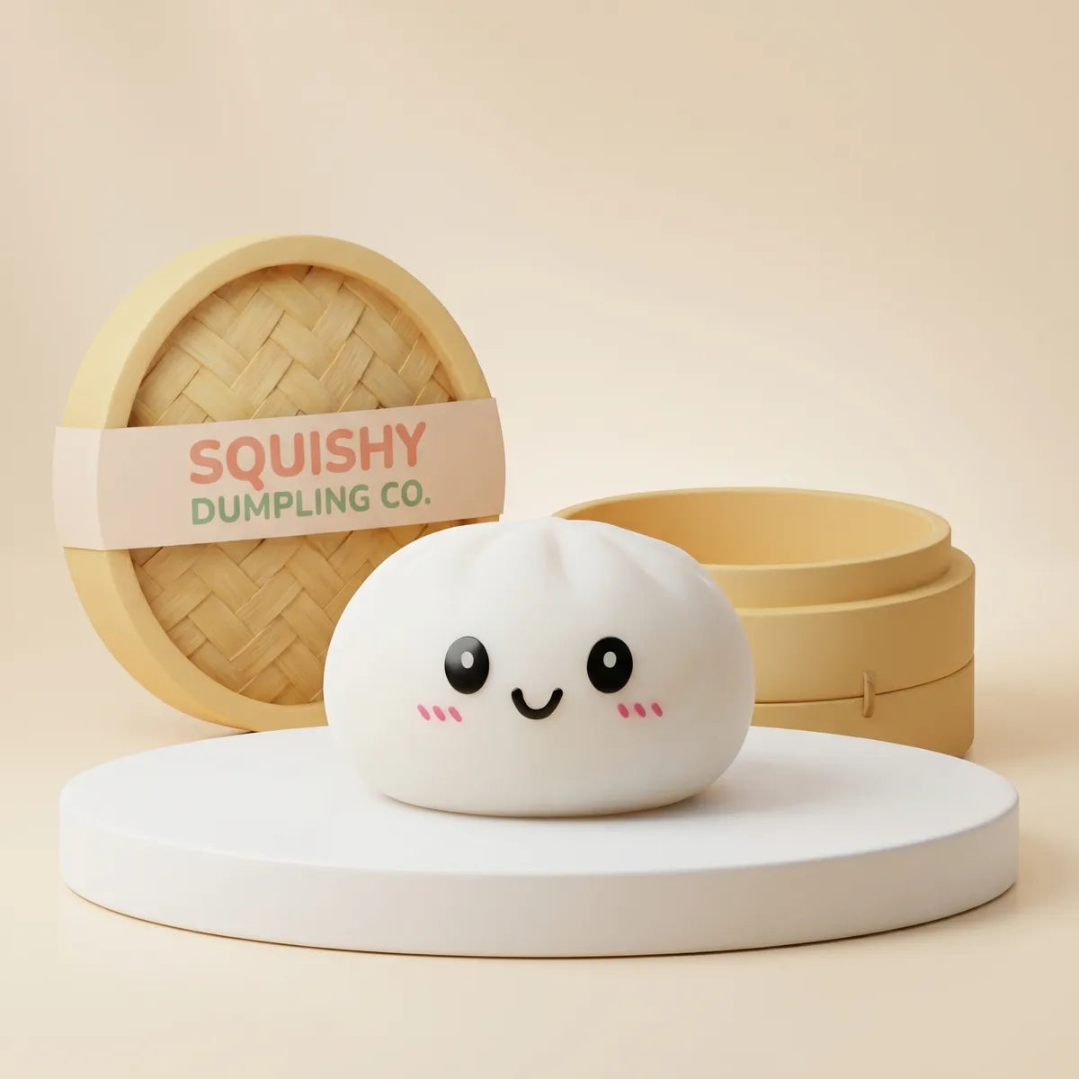 Snowy White Dumpling Squishy