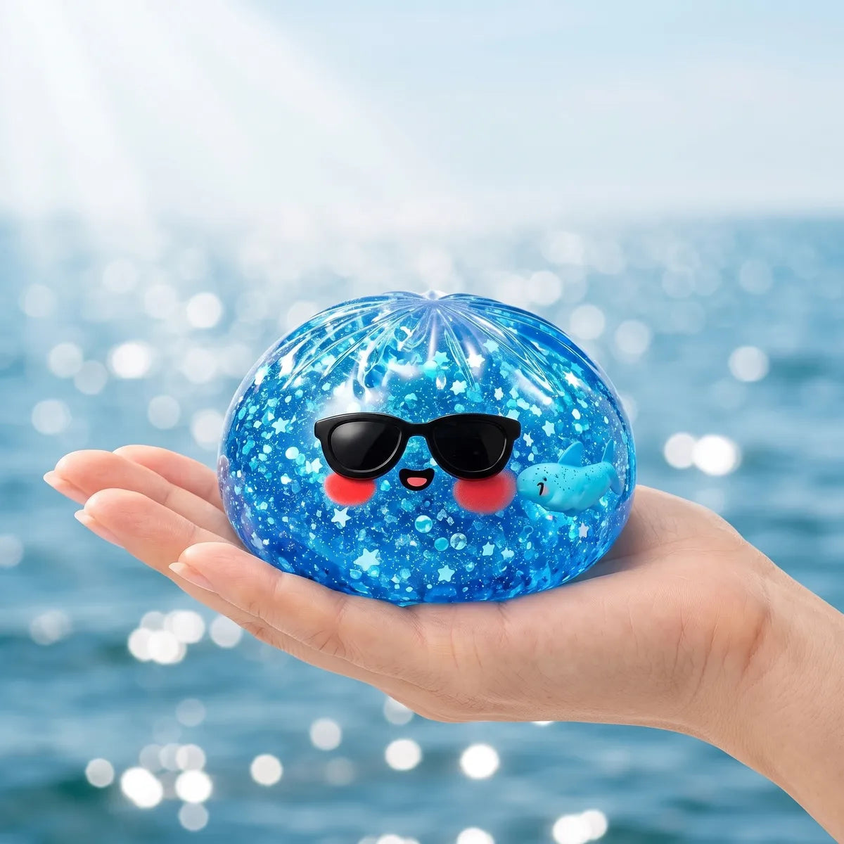 Cool Sparkle Sunglasses Dumpling Squishy - Image 3
