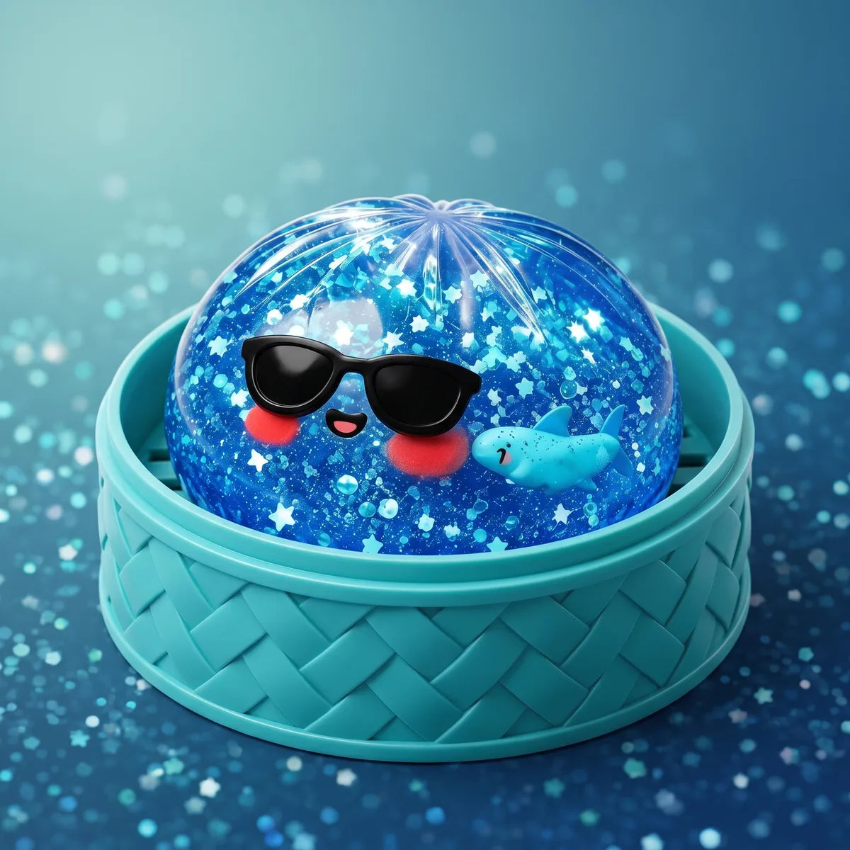 Cool Sparkle Sunglasses Dumpling Squishy - Image 2