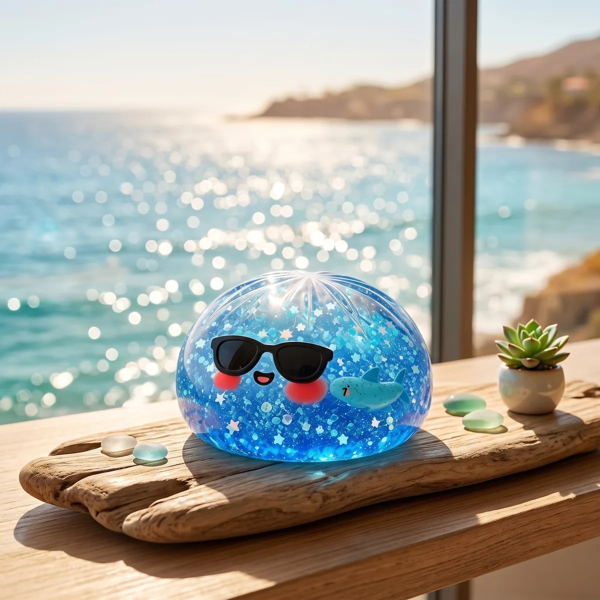 Cool Sparkle Sunglasses Dumpling Squishy - Image 9