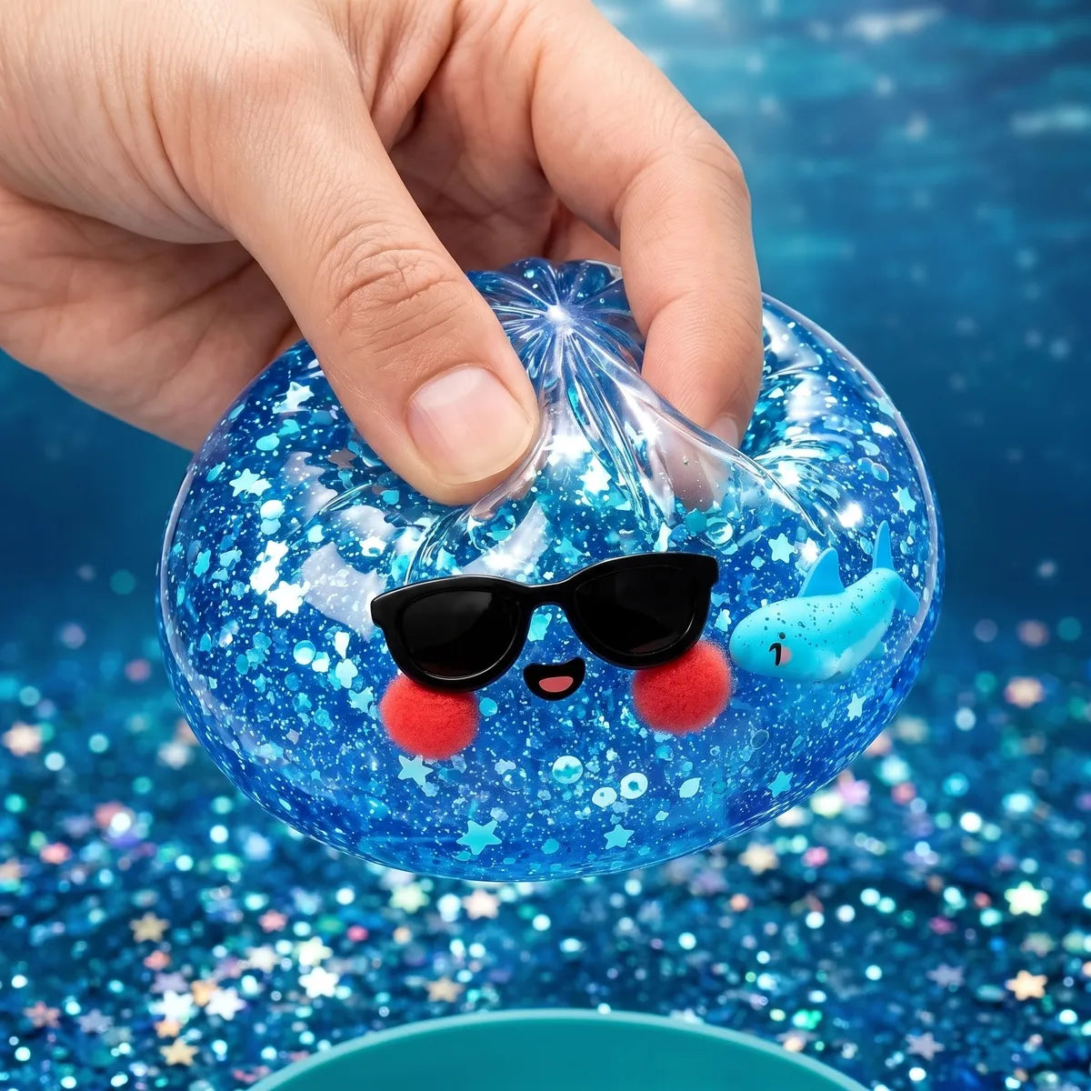 Cool Sparkle Sunglasses Dumpling Squishy - Image 6