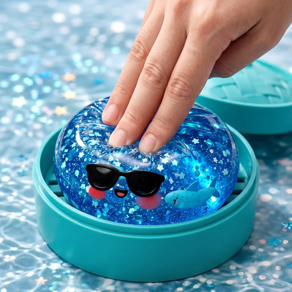 Cool Sparkle Sunglasses Dumpling Squishy - Image 4