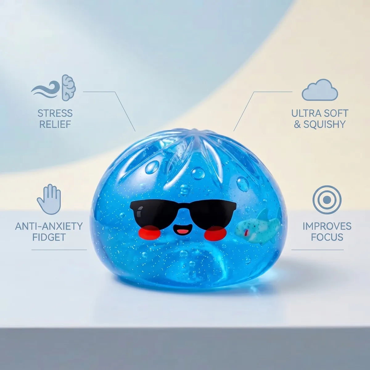 Chill Sunglasses Dumpling Squishy - Image 6