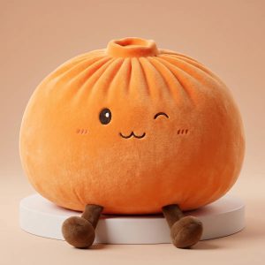 Sunset Orange Large Dumpling Squishy Toy