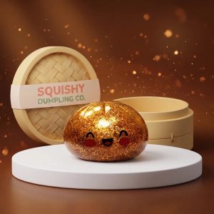 Treasure Gold Unique Glitter Dumpling Squishy