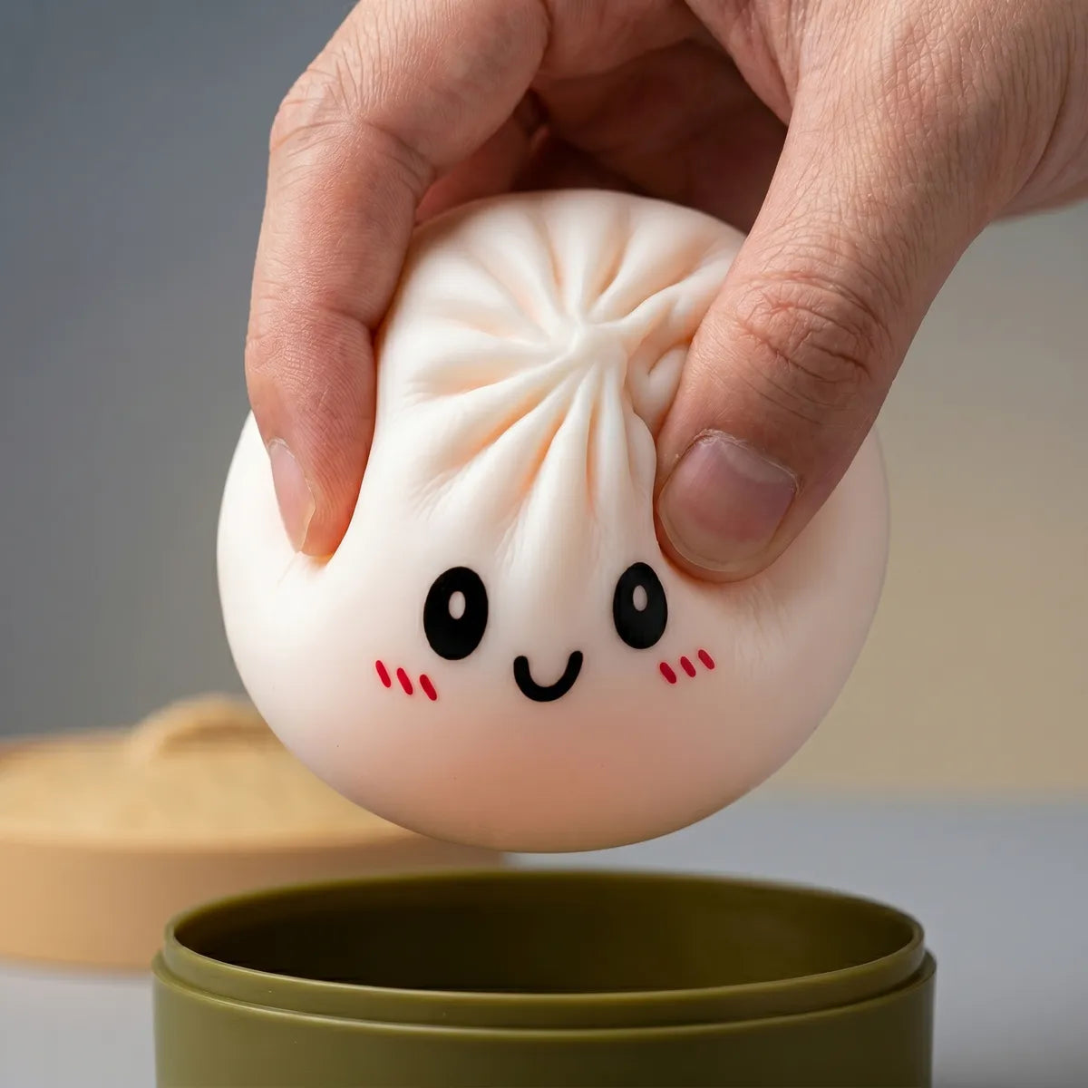 Snowy White Dumpling Squishy - Image 4