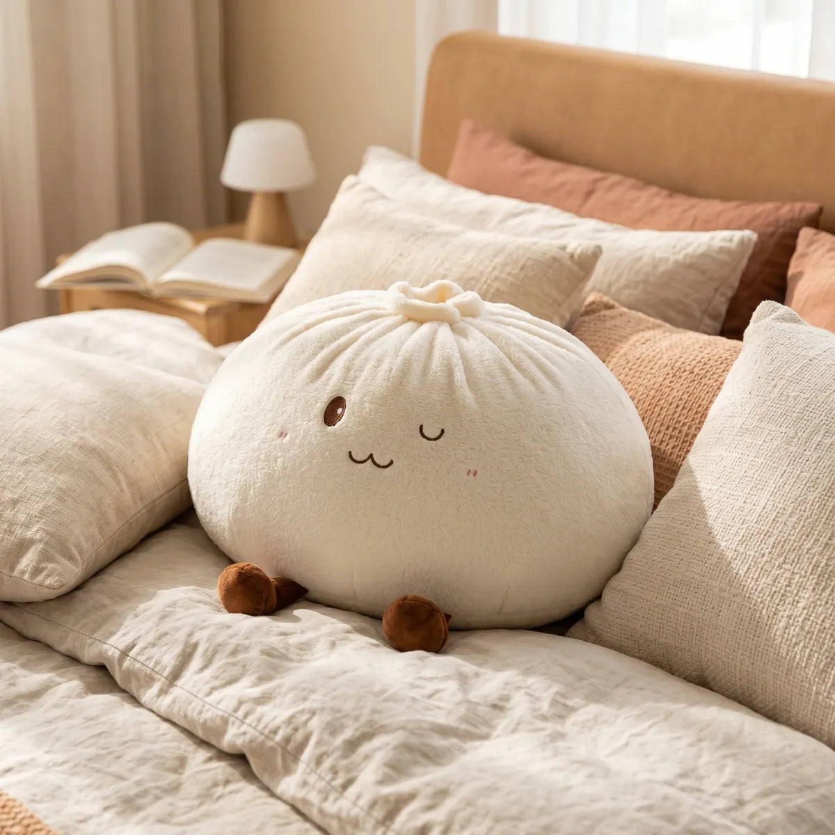 Huggable White Large Dumpling Squishy Toy - Image 5