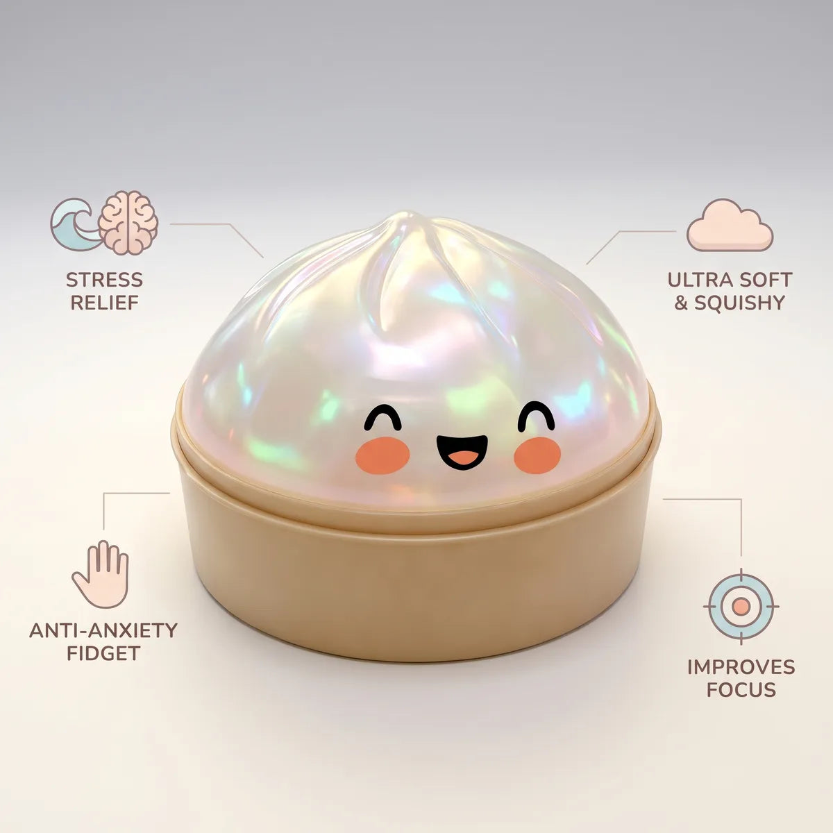 Cloud White Unique Dumpling Squishy - Image 7