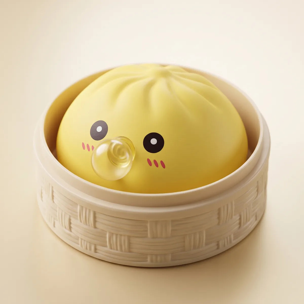 Jumbo Yellow Blow Dumpling Squishy - Image 2