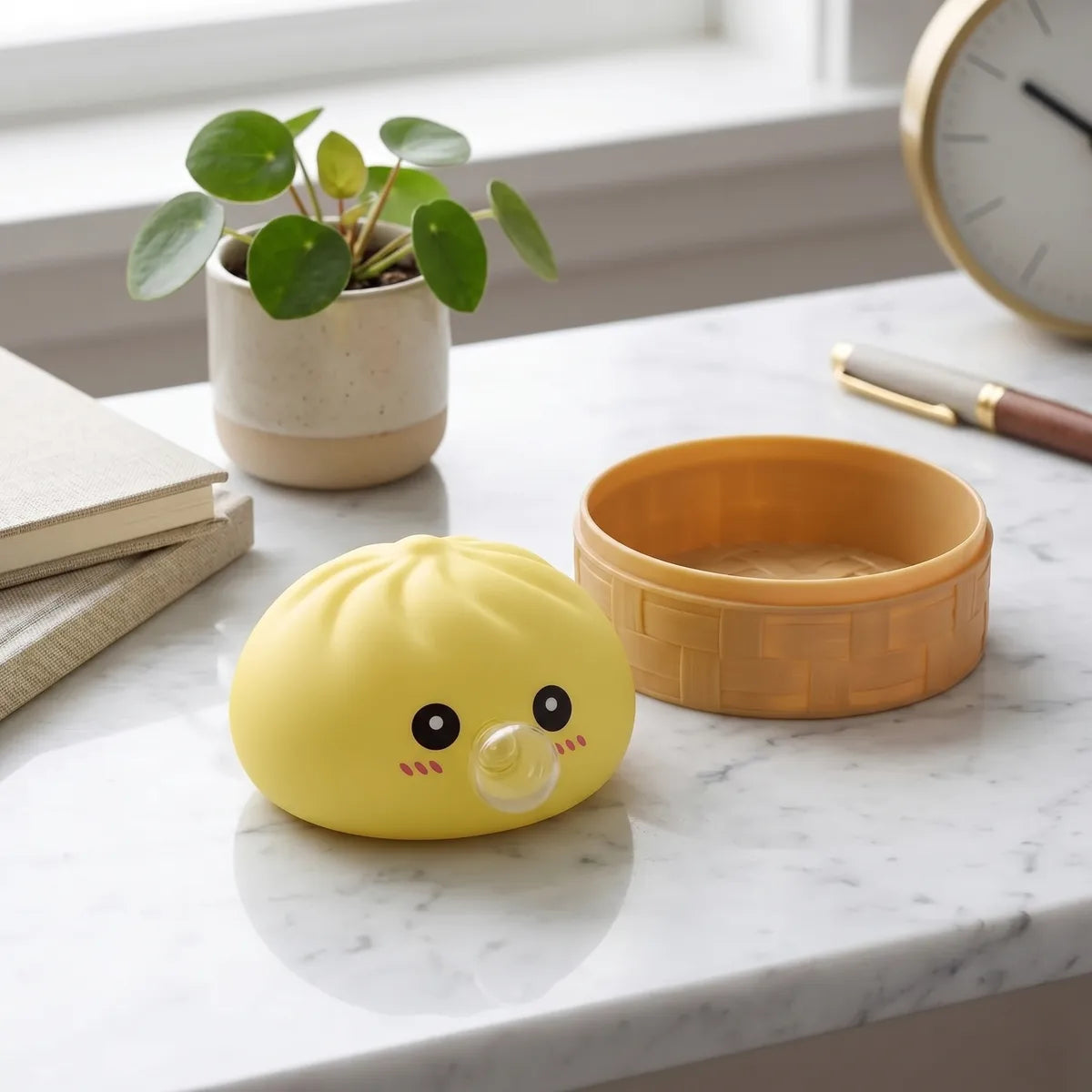 Jumbo Yellow Blow Dumpling Squishy - Image 8