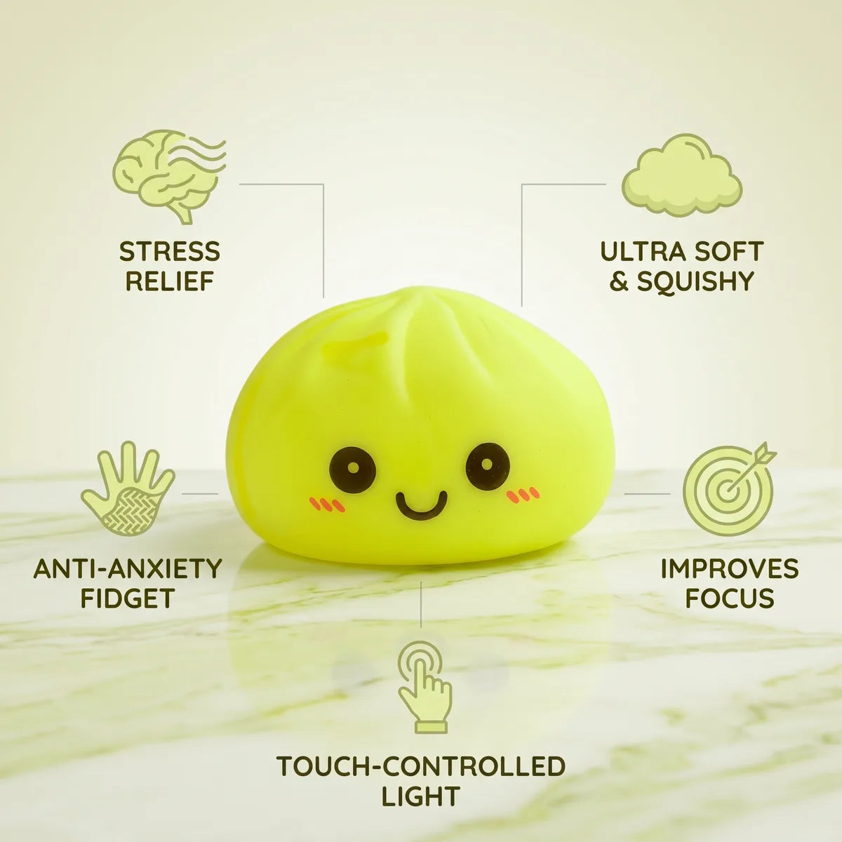 Sunny Yellow Squishy Dumpling Light - Image 6