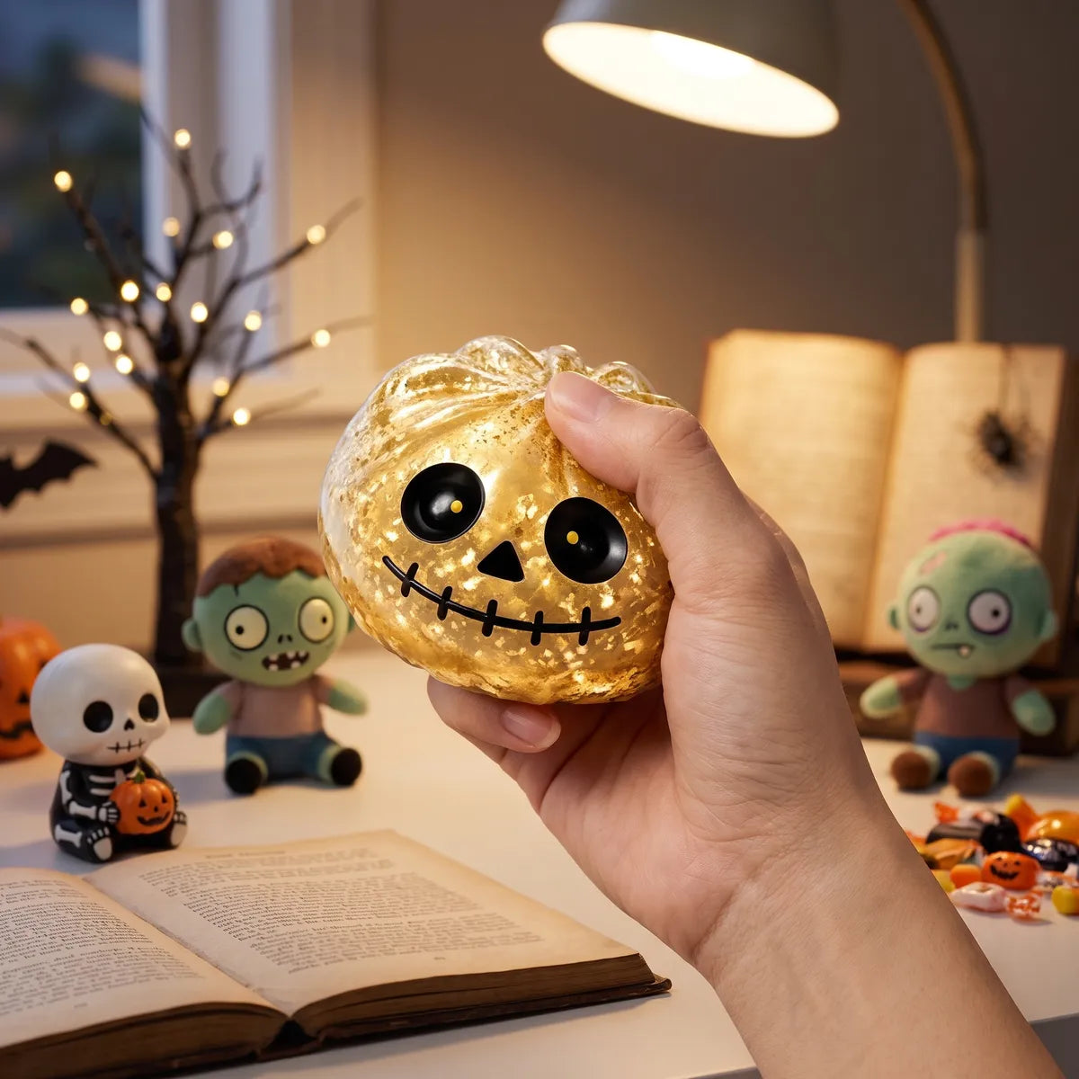 Golden Zombie Halloween Dumpling Squishy - Image 7